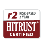 r2 Risk-Based 2-Year HITRUST CERTIFIED badge